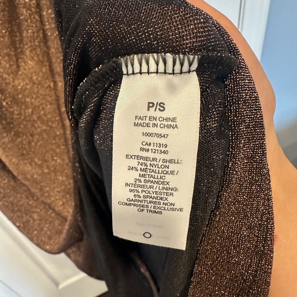 ⚡️2/$25⚡️ Dynamite Sparkly Bronze Brown Cut Out Dress | Size S | NWOT | Vacation - Picture 3 of 14